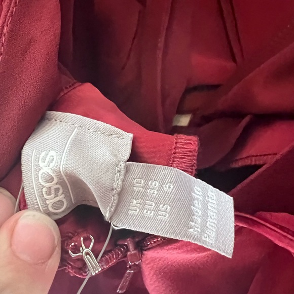 NWT ASOS cocktail satin dress with front slit - Picture 5 of 7